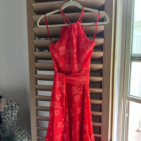 Ralph Lauren's Georgette Tiered Halter Gown Size 2 - Picture 8 of 9